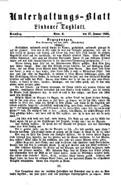 Lindauer Tagblatt für Stadt und Land. Unterhaltungs-Blatt zum Lindauer Tagblatt (Lindauer Tagblatt für Stadt und Land) Samstag 27. Januar 1866