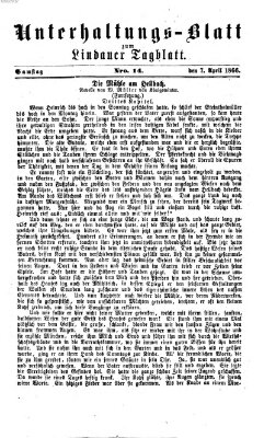 Lindauer Tagblatt für Stadt und Land. Unterhaltungs-Blatt zum Lindauer Tagblatt (Lindauer Tagblatt für Stadt und Land) Samstag 7. April 1866