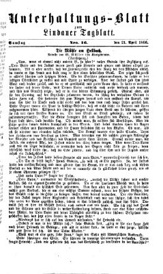 Lindauer Tagblatt für Stadt und Land. Unterhaltungs-Blatt zum Lindauer Tagblatt (Lindauer Tagblatt für Stadt und Land) Samstag 21. April 1866