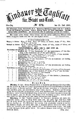 Lindauer Tagblatt für Stadt und Land Samstag 21. Juli 1866