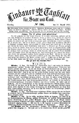 Lindauer Tagblatt für Stadt und Land Samstag 18. August 1866