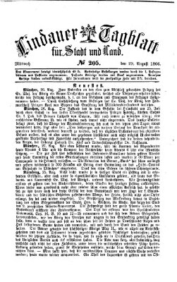 Lindauer Tagblatt für Stadt und Land Mittwoch 29. August 1866