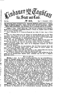 Lindauer Tagblatt für Stadt und Land Freitag 7. September 1866