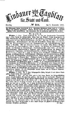 Lindauer Tagblatt für Stadt und Land Samstag 8. September 1866