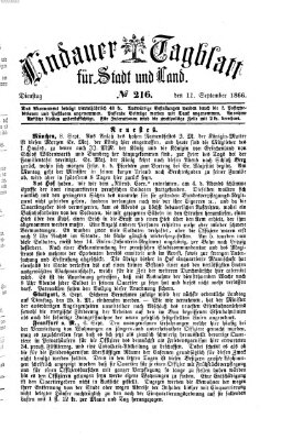 Lindauer Tagblatt für Stadt und Land Dienstag 11. September 1866