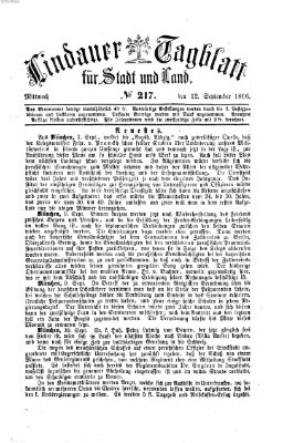 Lindauer Tagblatt für Stadt und Land Mittwoch 12. September 1866