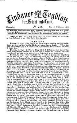 Lindauer Tagblatt für Stadt und Land Donnerstag 13. September 1866