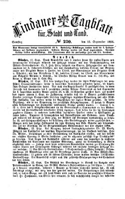 Lindauer Tagblatt für Stadt und Land Samstag 15. September 1866