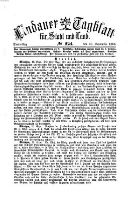 Lindauer Tagblatt für Stadt und Land Donnerstag 20. September 1866