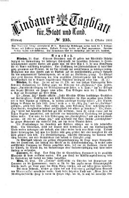 Lindauer Tagblatt für Stadt und Land Mittwoch 3. Oktober 1866