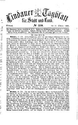 Lindauer Tagblatt für Stadt und Land Mittwoch 31. Oktober 1866