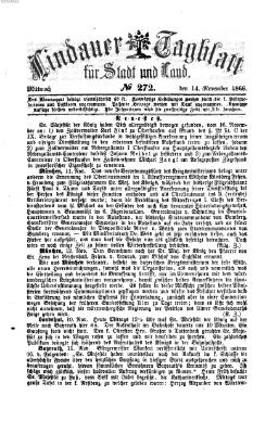 Lindauer Tagblatt für Stadt und Land Mittwoch 14. November 1866