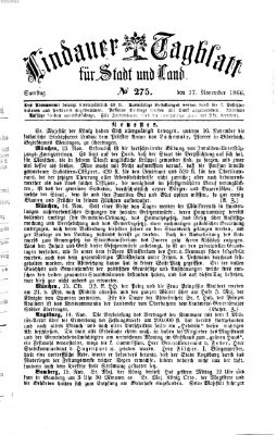 Lindauer Tagblatt für Stadt und Land Samstag 17. November 1866