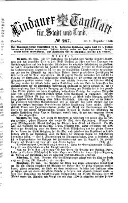 Lindauer Tagblatt für Stadt und Land Samstag 1. Dezember 1866