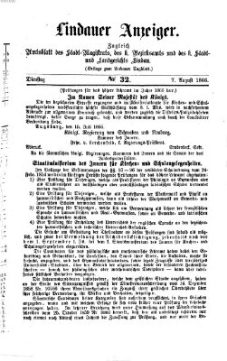 Lindauer Tagblatt für Stadt und Land Dienstag 7. August 1866