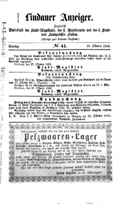 Lindauer Tagblatt für Stadt und Land Dienstag 30. Oktober 1866