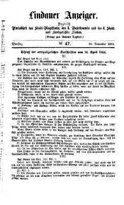 Lindauer Tagblatt für Stadt und Land Dienstag 20. November 1866