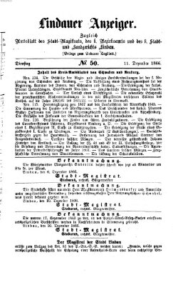 Lindauer Tagblatt für Stadt und Land Dienstag 11. Dezember 1866