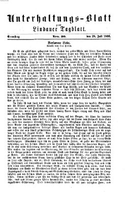 Lindauer Tagblatt für Stadt und Land. Unterhaltungs-Blatt zum Lindauer Tagblatt (Lindauer Tagblatt für Stadt und Land) Samstag 28. Juli 1866