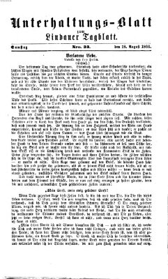 Lindauer Tagblatt für Stadt und Land. Unterhaltungs-Blatt zum Lindauer Tagblatt (Lindauer Tagblatt für Stadt und Land) Samstag 18. August 1866