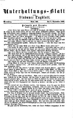 Lindauer Tagblatt für Stadt und Land. Unterhaltungs-Blatt zum Lindauer Tagblatt (Lindauer Tagblatt für Stadt und Land) Samstag 8. September 1866