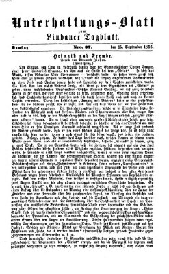 Lindauer Tagblatt für Stadt und Land. Unterhaltungs-Blatt zum Lindauer Tagblatt (Lindauer Tagblatt für Stadt und Land) Samstag 15. September 1866