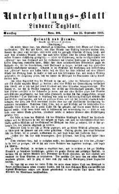 Lindauer Tagblatt für Stadt und Land. Unterhaltungs-Blatt zum Lindauer Tagblatt (Lindauer Tagblatt für Stadt und Land) Samstag 22. September 1866