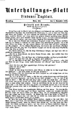 Lindauer Tagblatt für Stadt und Land. Unterhaltungs-Blatt zum Lindauer Tagblatt (Lindauer Tagblatt für Stadt und Land) Samstag 3. November 1866