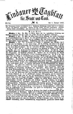 Lindauer Tagblatt für Stadt und Land Freitag 4. Januar 1867