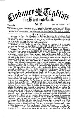 Lindauer Tagblatt für Stadt und Land Donnerstag 17. Januar 1867