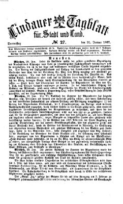 Lindauer Tagblatt für Stadt und Land Donnerstag 31. Januar 1867