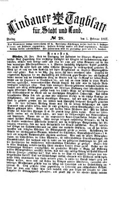 Lindauer Tagblatt für Stadt und Land Freitag 1. Februar 1867