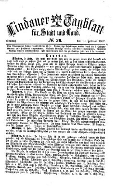 Lindauer Tagblatt für Stadt und Land Sonntag 10. Februar 1867