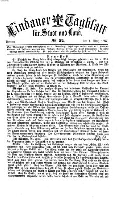 Lindauer Tagblatt für Stadt und Land Freitag 1. März 1867