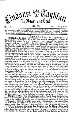 Lindauer Tagblatt für Stadt und Land Donnerstag 14. März 1867