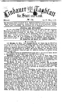 Lindauer Tagblatt für Stadt und Land Mittwoch 27. März 1867