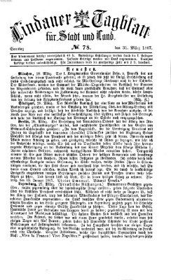 Lindauer Tagblatt für Stadt und Land Sonntag 31. März 1867