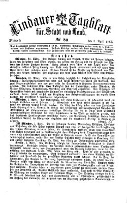 Lindauer Tagblatt für Stadt und Land Mittwoch 3. April 1867