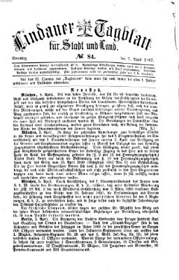 Lindauer Tagblatt für Stadt und Land Sonntag 7. April 1867