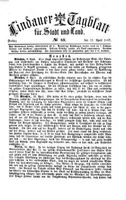 Lindauer Tagblatt für Stadt und Land Freitag 12. April 1867