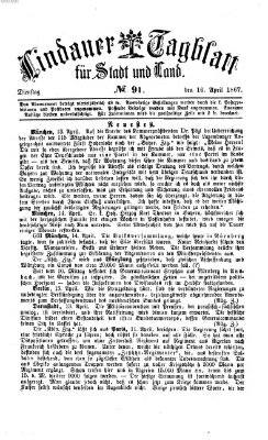 Lindauer Tagblatt für Stadt und Land Dienstag 16. April 1867