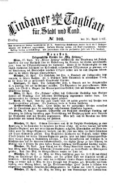 Lindauer Tagblatt für Stadt und Land Dienstag 30. April 1867