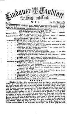 Lindauer Tagblatt für Stadt und Land Samstag 18. Mai 1867