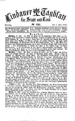 Lindauer Tagblatt für Stadt und Land Dienstag 4. Juni 1867