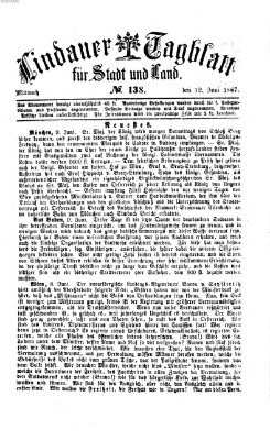 Lindauer Tagblatt für Stadt und Land Mittwoch 12. Juni 1867