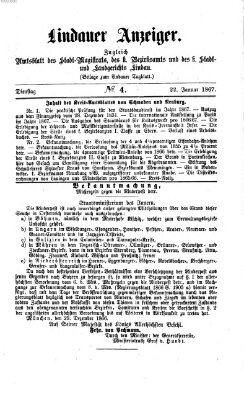 Lindauer Tagblatt für Stadt und Land Dienstag 22. Januar 1867