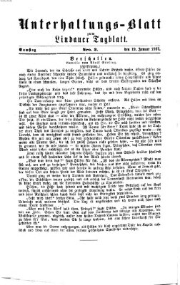 Lindauer Tagblatt für Stadt und Land. Unterhaltungs-Blatt zum Lindauer Tagblatt (Lindauer Tagblatt für Stadt und Land) Samstag 19. Januar 1867