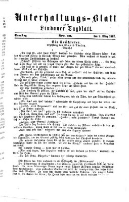 Lindauer Tagblatt für Stadt und Land. Unterhaltungs-Blatt zum Lindauer Tagblatt (Lindauer Tagblatt für Stadt und Land) Samstag 9. März 1867