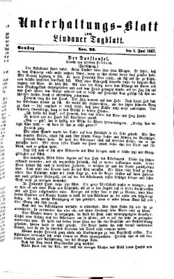 Lindauer Tagblatt für Stadt und Land. Unterhaltungs-Blatt zum Lindauer Tagblatt (Lindauer Tagblatt für Stadt und Land) Samstag 8. Juni 1867