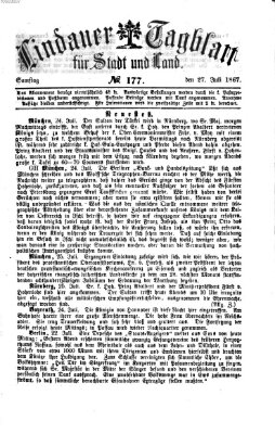 Lindauer Tagblatt für Stadt und Land Samstag 27. Juli 1867